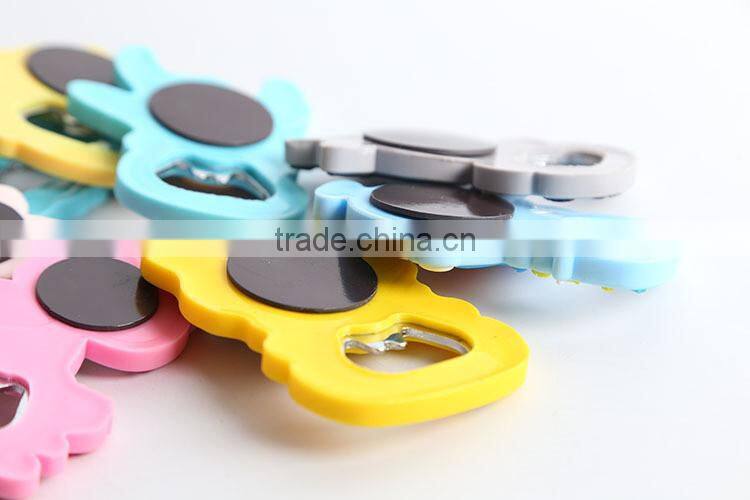 Hot Sale Custom Promotional Cheap Price PVC Keychain Beer Bottle Opener Fridge Magnet