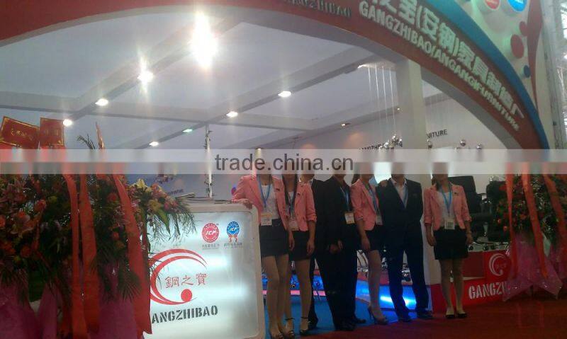 modern office workstation for two people with book shelf with four legs E-514