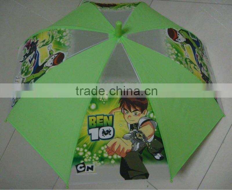 matching green fashion cartoon design POE umbrella
