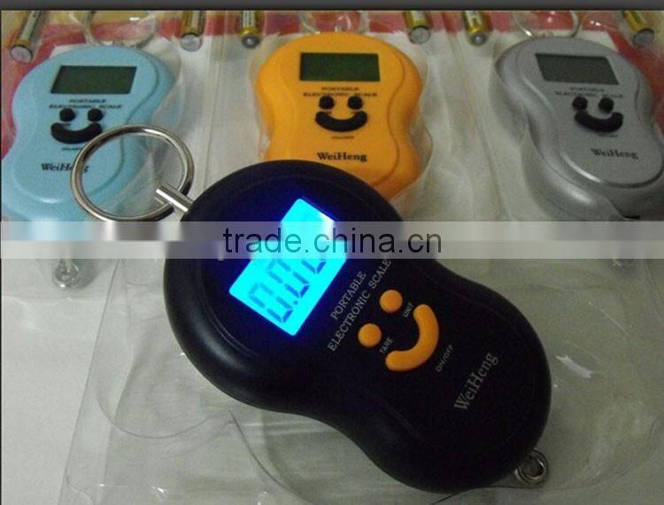 Digital gift mini travel luggage scales with hook