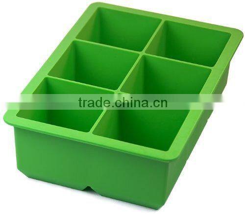 wholesale FDA food grade bpa free big sphere cube homemade 6 cavity silicone ice cooler mold