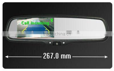 4.3 inch car rearview monitor with built-in bluetooth speaker