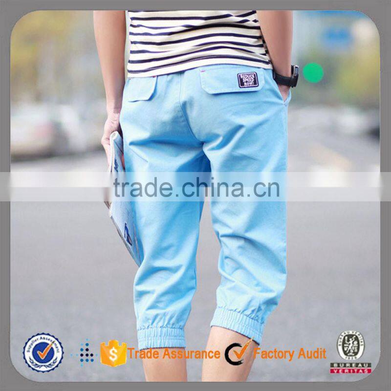 Wholesale hip hop drop crotch fashion custom cotton men jogger shorts