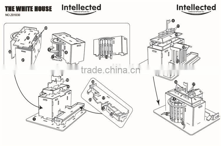Miniature architecture design houses of America White House models