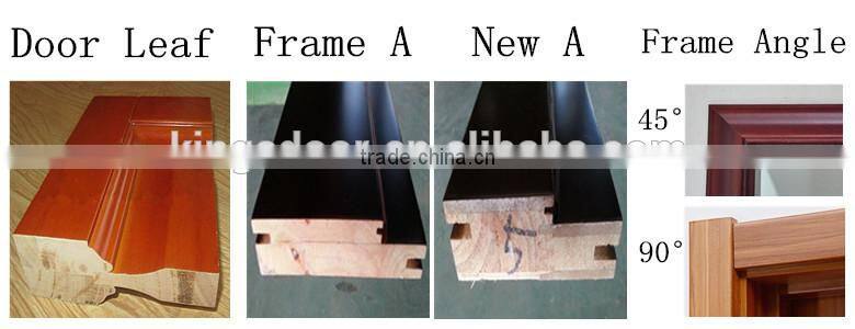 good quality solid wooden toilet door design with door stop