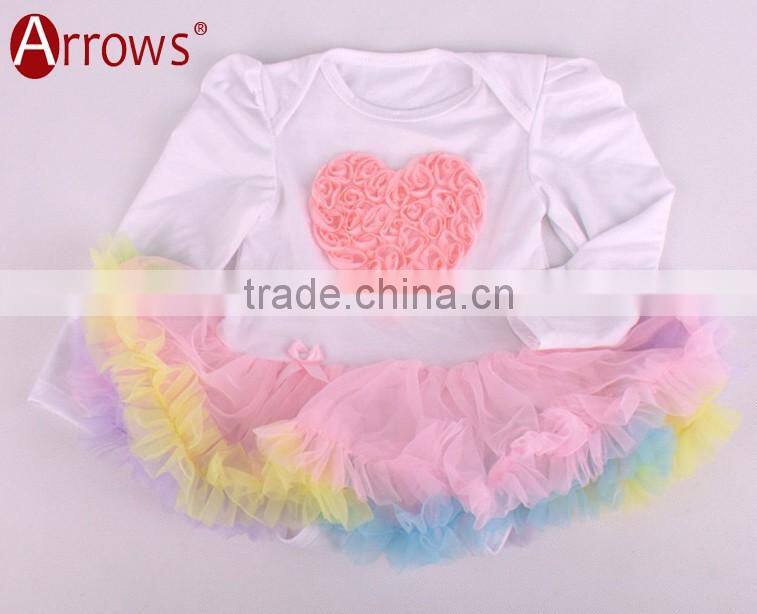LTZ008-B 0-12 Month Girl Dress Blue Girl Dress Princess Long Sleeve Dress Wholesale Dance Dress