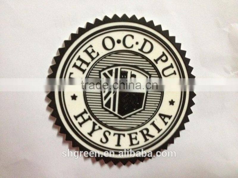 7mm thickness silicone rubber coaster for glass