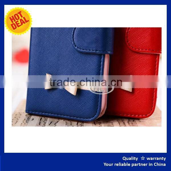 Wallet Leather Case for Samsung Galaxy Tab with Bowknot