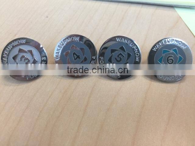 serial number soft enamel metal lapel pin badges