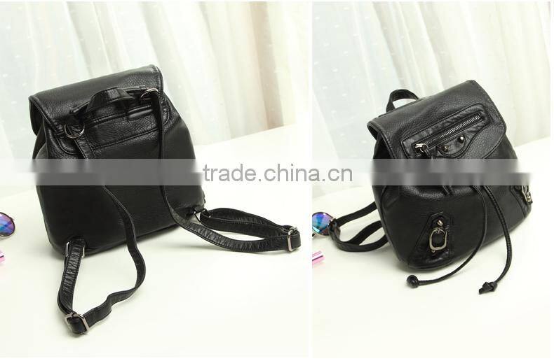2015 Western Style Wholesale 600D PU backpack fashion schoolbag