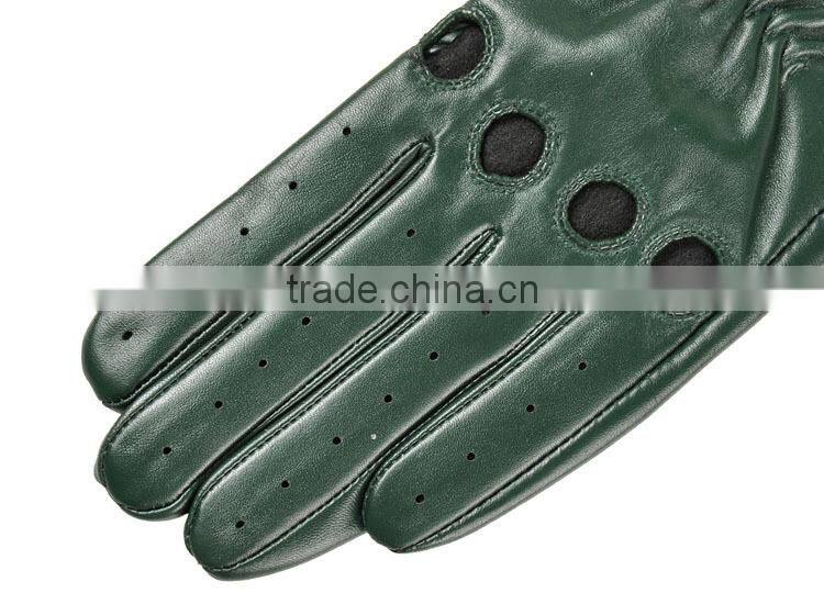 Fashion lady driving sheepskin leather gloves