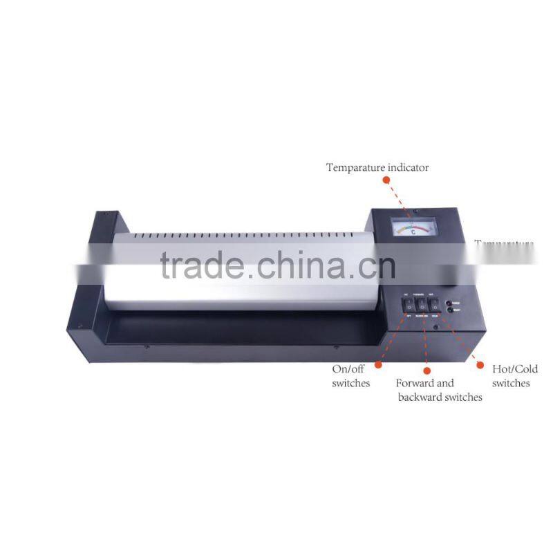 250 mic 4 rollers steel case laminator A3 iron plate laminator