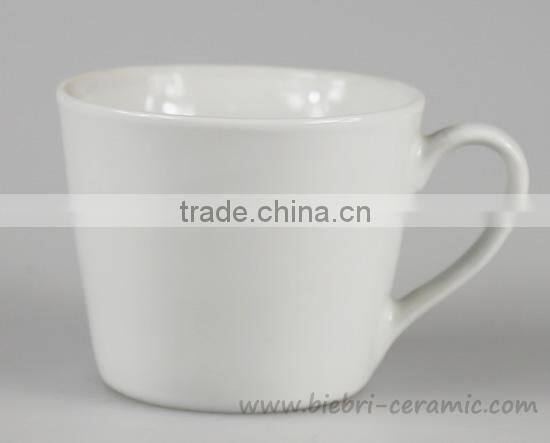 Plain White Food Safety Tea Coffee Mugs Cups Ceramic Porcelain With Decal Artwork Customized Design