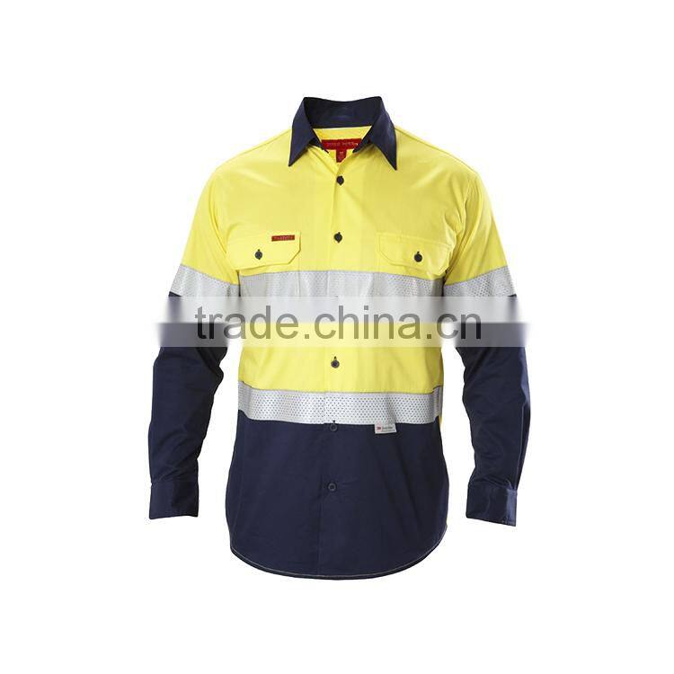 Hot Sale Industry Unisex Pure Cheap High Visibility Yellow Shirt