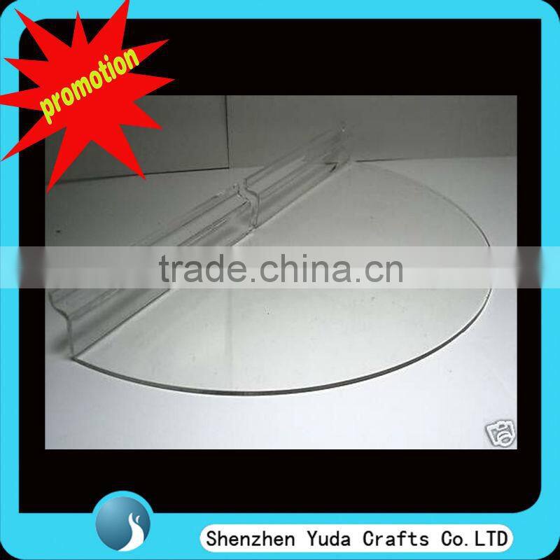 semi-circular acrylic slatwall shelves acrylic curved shelf