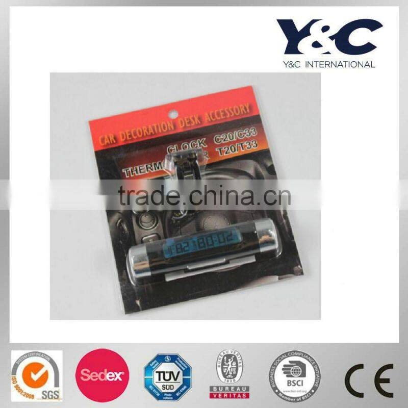 mini car air outlet digital electronic thermometer clock