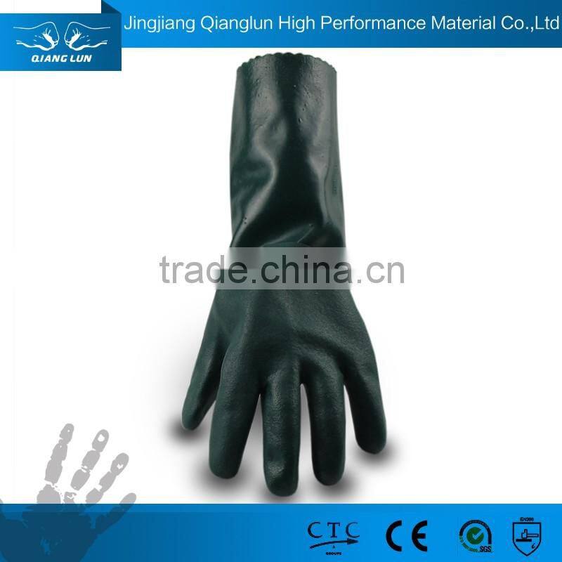 Professional design aramid liner PVC coated cut resistant gloves