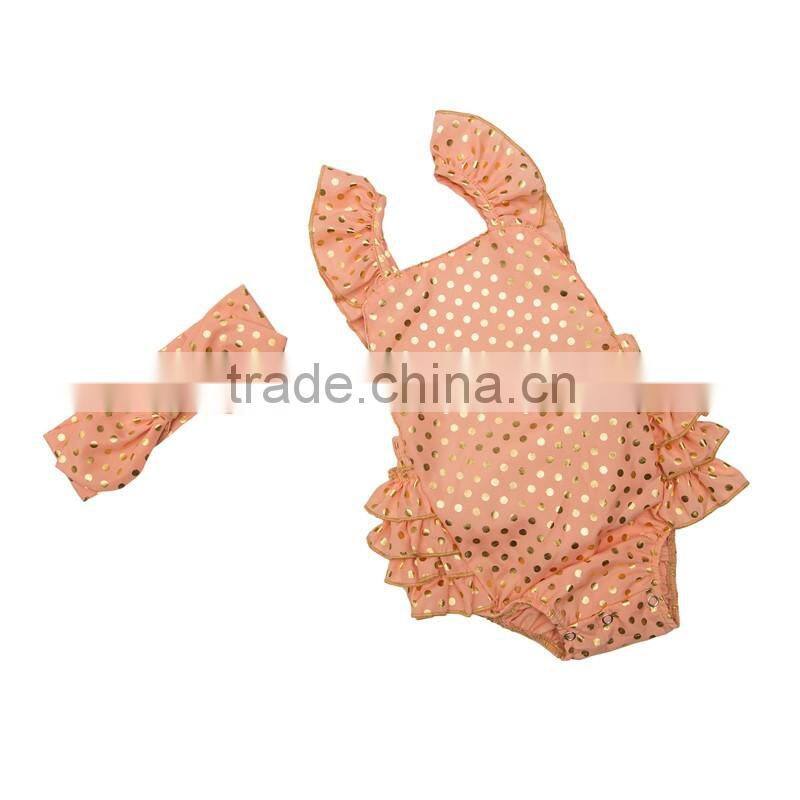 Wholesale children's boutique clothing Factory Directly Floral Pattern baby clothes seaside bella romper-Adjustable