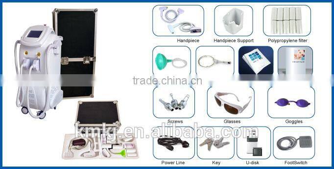 2016 New vertical IPL 2 in 1 808 diode laser hair removal machine