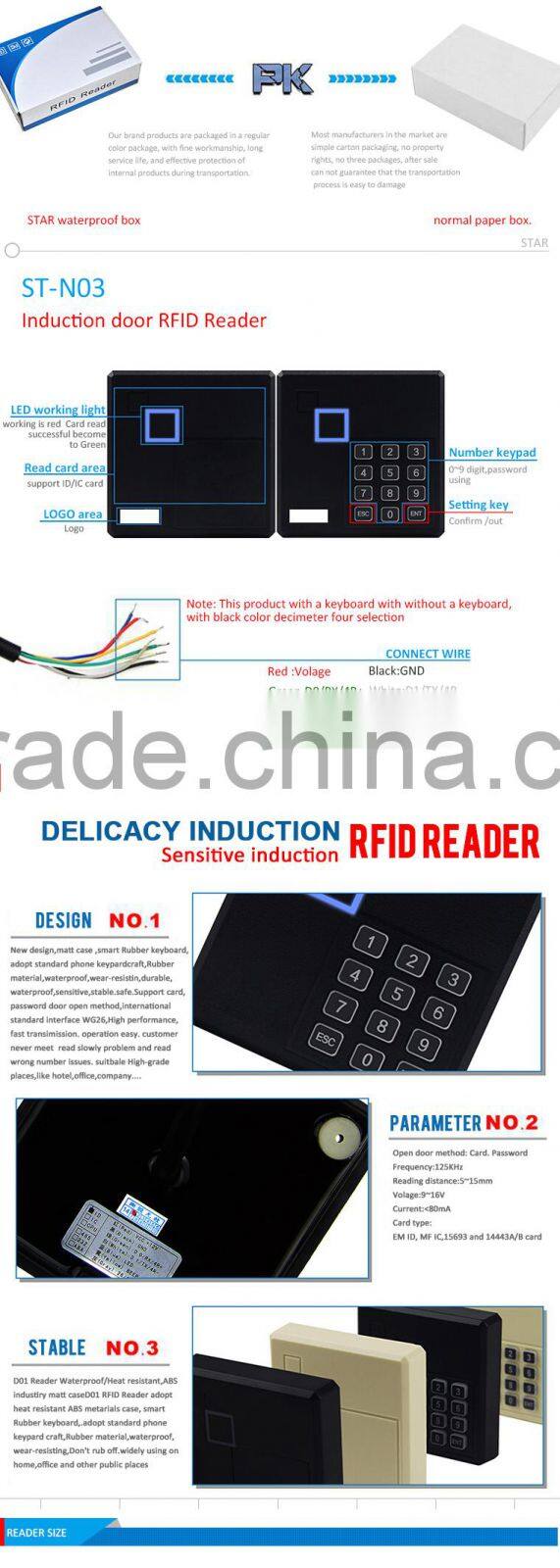 Proximity RFID Card Keypad ID Reader