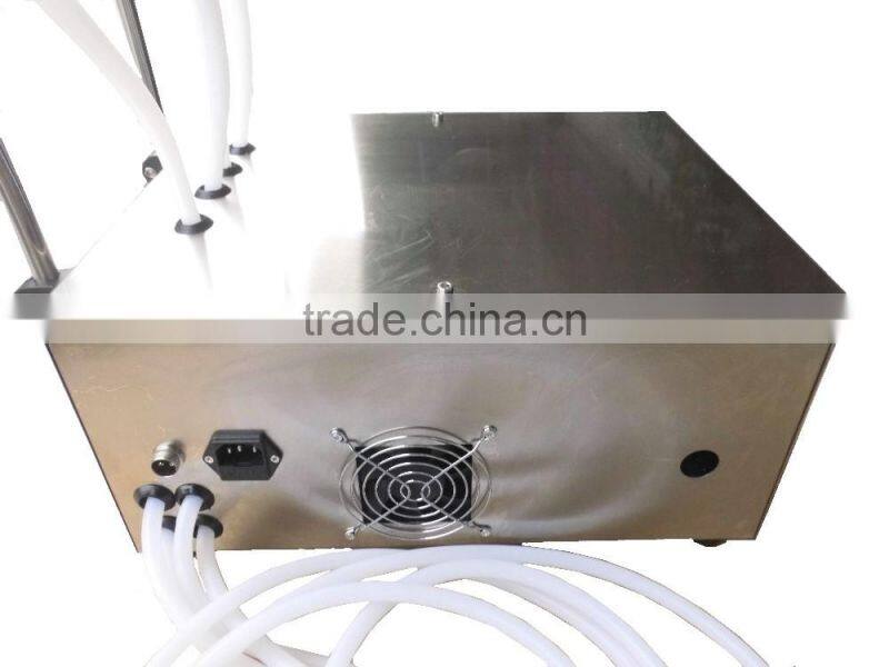 2.5L filling flow rate Cheap small desktop digital electric liquid oil filling machine 4 heads