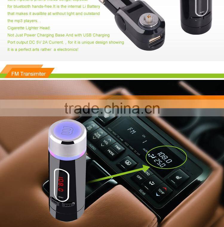 bluetooth car mp3 player fm transmitter with usb charger