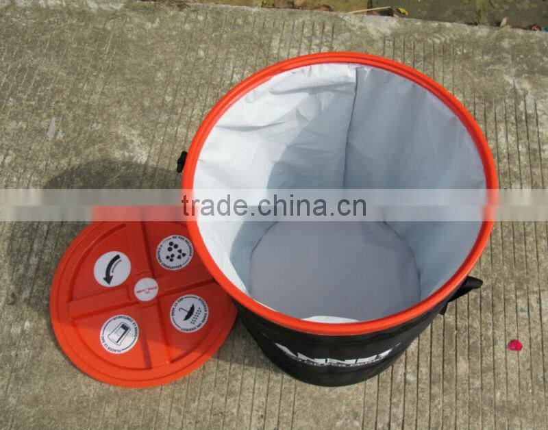 Foldable nylon pop up spiral collapsible Pet Food container