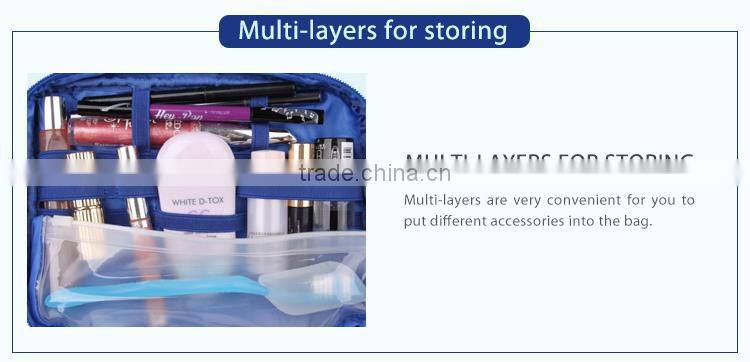 2017 new design roll up cosmetic case hanging cosmetic bag