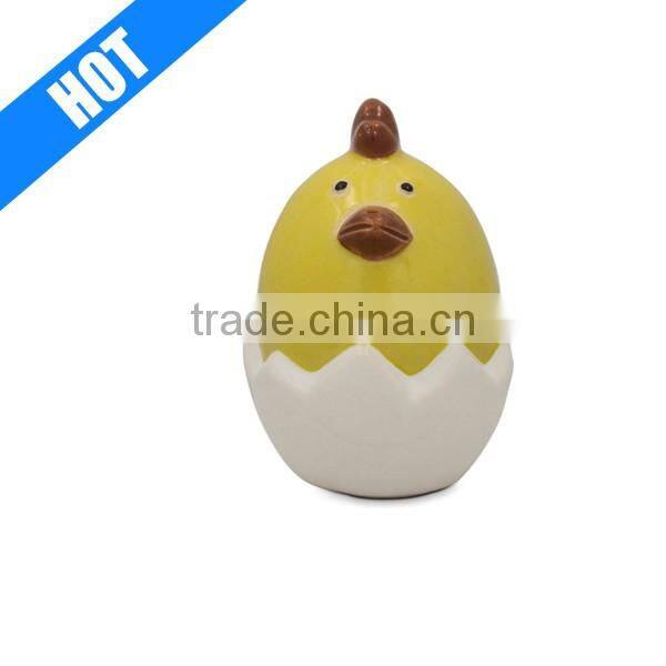 ceramic hatched chick in Easter egg figurine