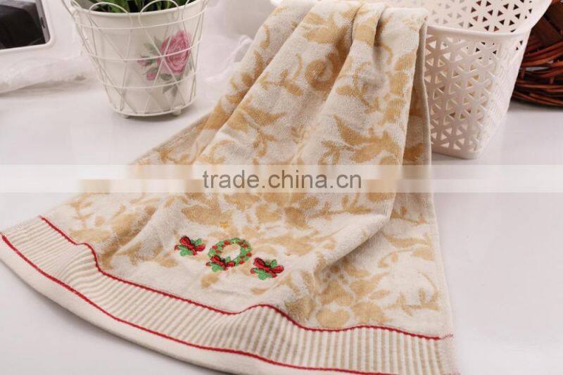 high quality cotton towel bath set with wreath pattern