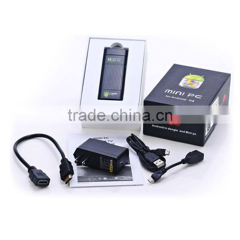 Quad core CS898 rk3188 Mini pc hdmi bluetooth adapter OS 2GB RAM 8GB ROM 1.8GHz Bluetooth HDMI WIFI Andriod TV Dongle
