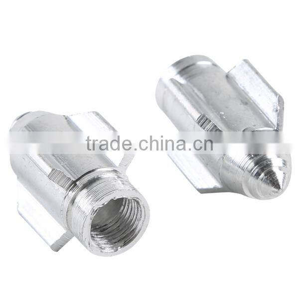 Universal Aluminum Rockets head 2X silver Motorcycle Wheel Tire Valve Stem Caps