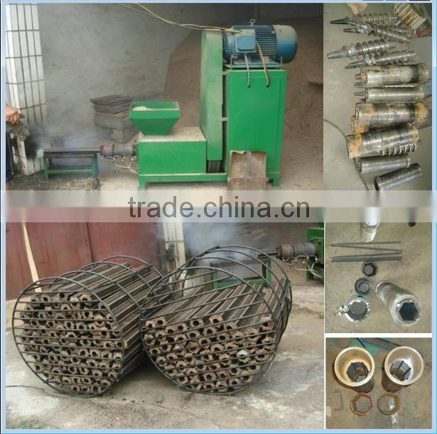screw propulsion hollow sawdust rod extruding machine
