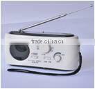 solar dynamo radio with LED torch and cell phone charger and thermometer