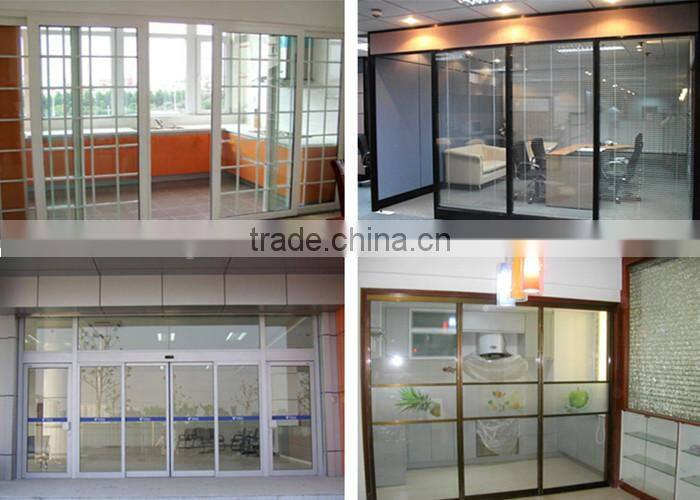 CE certificate aluminium profile insulated glass slat sliding door