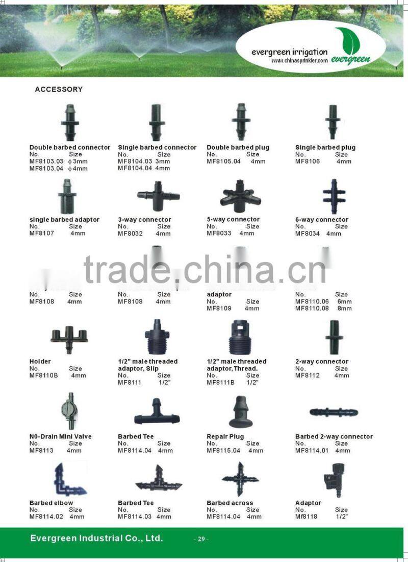 8206D 360 degree Adjustable Mushroom Bubbler head small farm irrigation drip with a filter