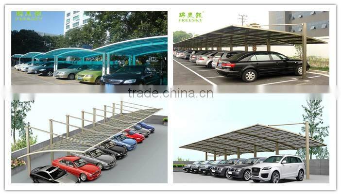 Easy installation garden sun shade aluminum single slope carport