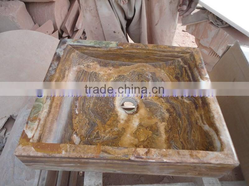 WHOLESALE 2017 NEW PRICE BROWN GOLDEN ONYX SINKS BASINS COLLECTION
