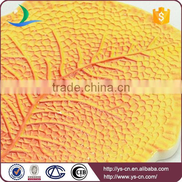 yellow leaf porcelain board with clear vein