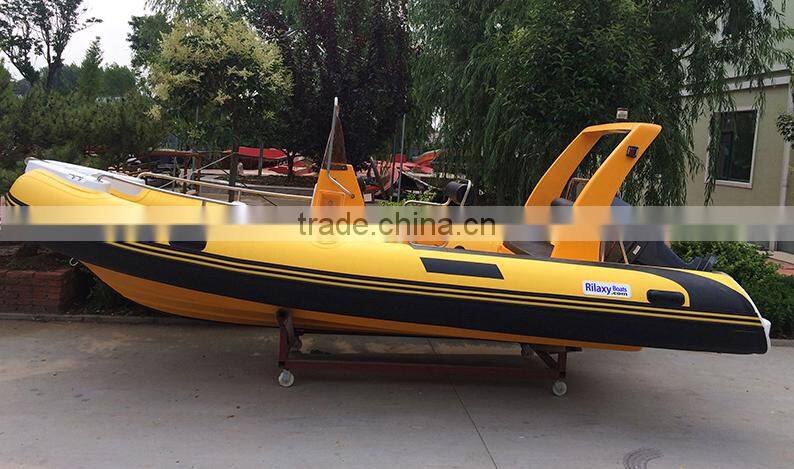 China manufacturer new 17' RIB rigid hypalon inflatable sport fishing boats for sale