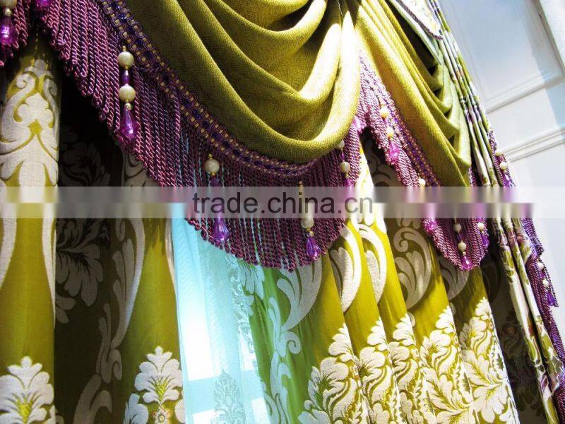 French Palace Style Polyester New Fancy High Quality Embroidery Window Curtains Embroidered Organza Fabric