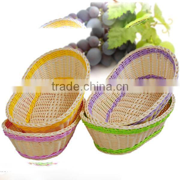 plastic rattan wicker basket wholesale