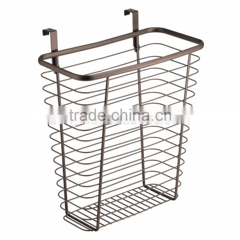China Rectangle Metal Wire Hanging Towel Basket Over the Cabinet basket