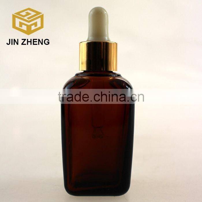 50ml 40ml 30ml 15ml Amber Glass Essential Oil Dropper Square Bottles
