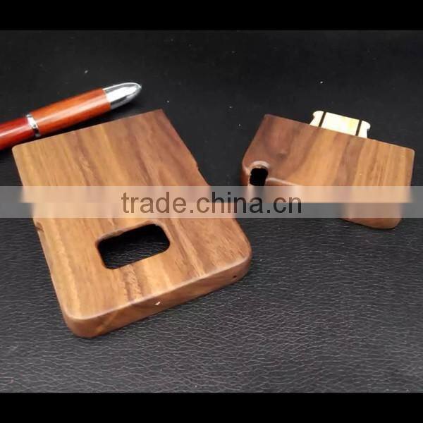 Hot selling natural real two part rose wood phone cases for Samsung note7