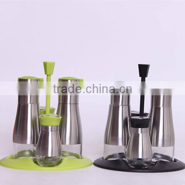 4pcs new glass kitchenware set with stainess steel casing