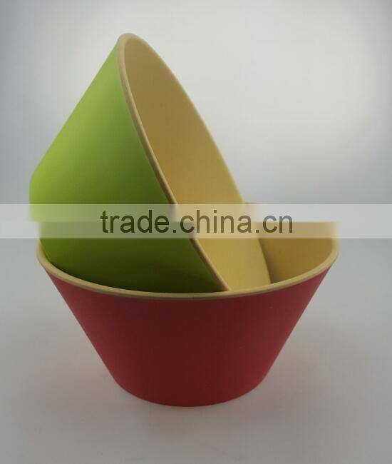 Hot sell Eco Bamboo Fiber double color bowl