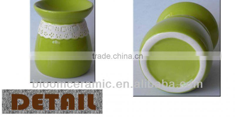 White lace ceramic essential oil burner