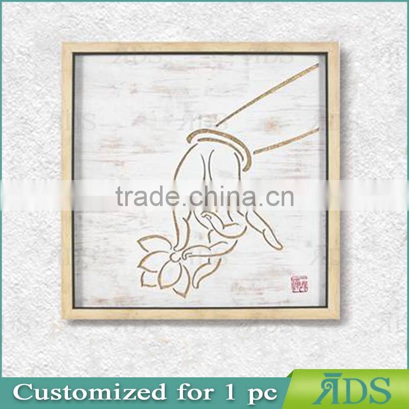 Framed Handmade Gold Leaf Buddha Wall Art For Home Decoration
