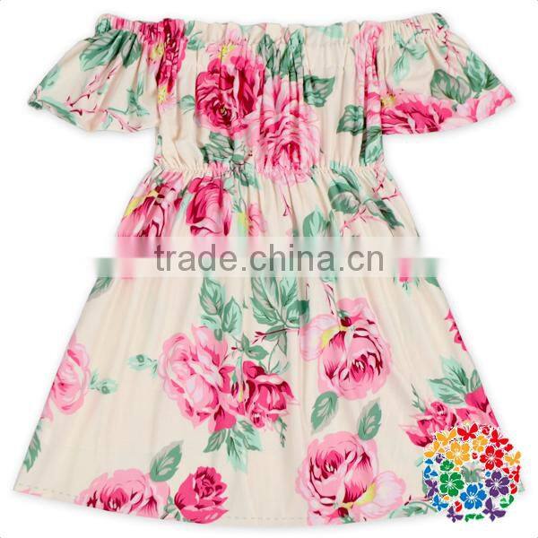 Little Girls White Cartoon Fox Print Short Sleeve T Shirt